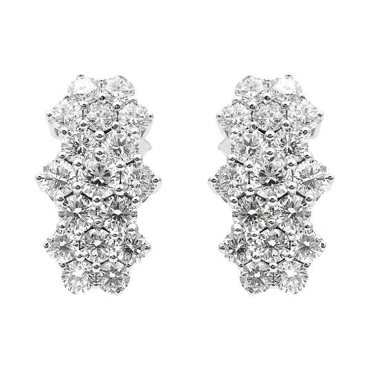 1.80 Ct Round Lab Grown Diamond 925 Sterling Silver Earrings