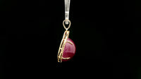 14.02 Ct Oval Ruby 14K Gold Pendant
