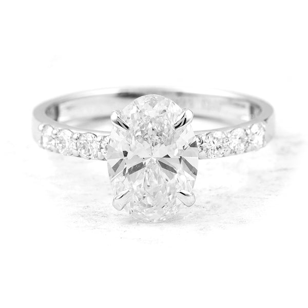 2.61 Carats Lab Grown Diamond 14K Gold Ring