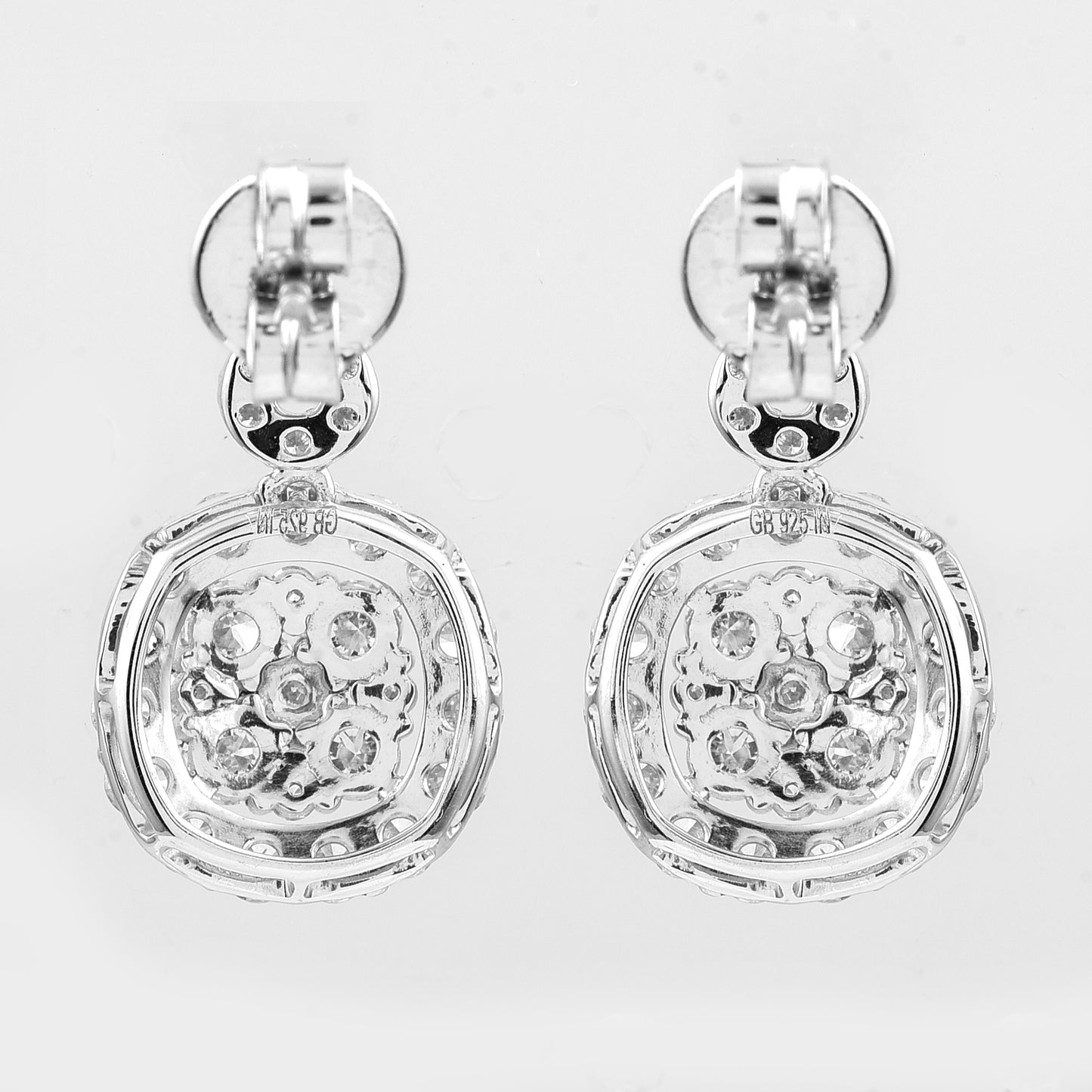 2.13 Ct Round Lab Grown Diamond 925 Silver Earrings