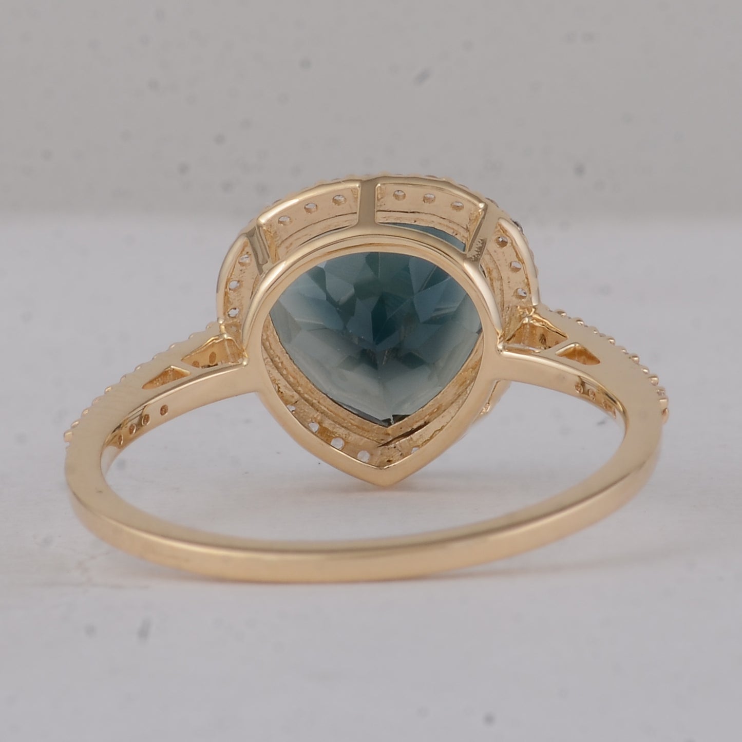 2.67 Ct Heart Tourmaline 9K Gold Ring