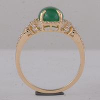 2.83 Ct Oval Emerald 9K Gold Ring