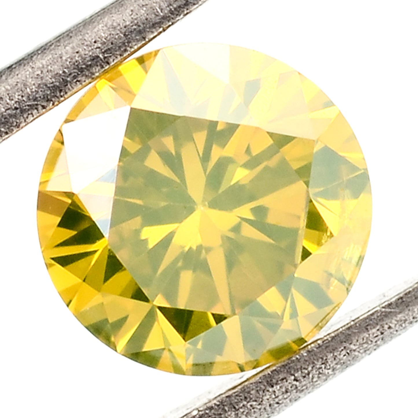 0.76 Yellow Diamond Round Loose Gemstone