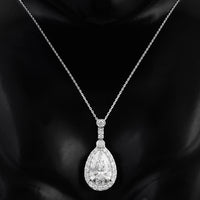 3.74 Carats Lab Grown Diamond 14K Gold Pendant