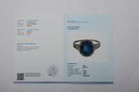 3.76 Ct Oval Mixed Cut Natural Sapphire 14K Gold Ring