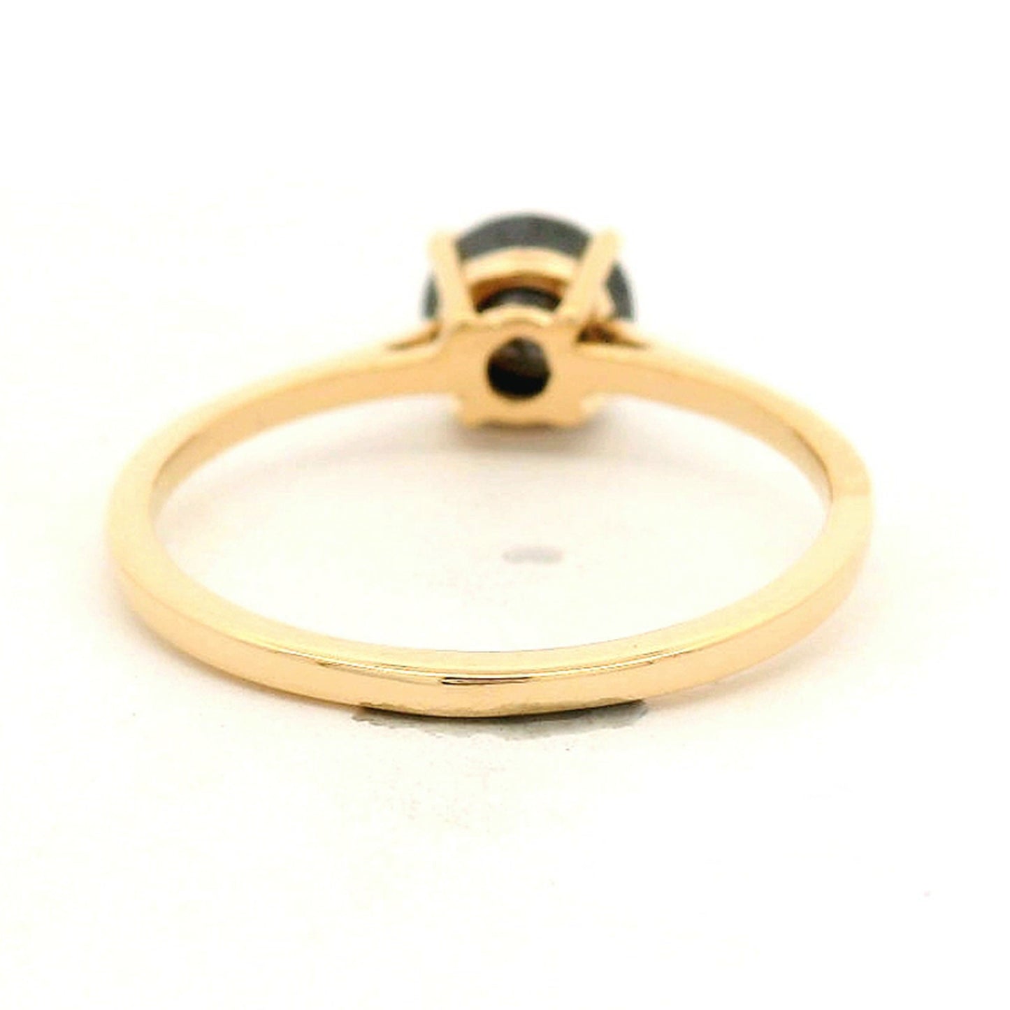 1.14 Ct Round Black Diamond 14K Gold Ring