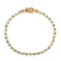 6.50 Carat Emerald 14K Gold Bracelet
