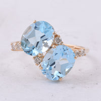 4.95 Ct Oval Natural Topaz 14K Gold Ring