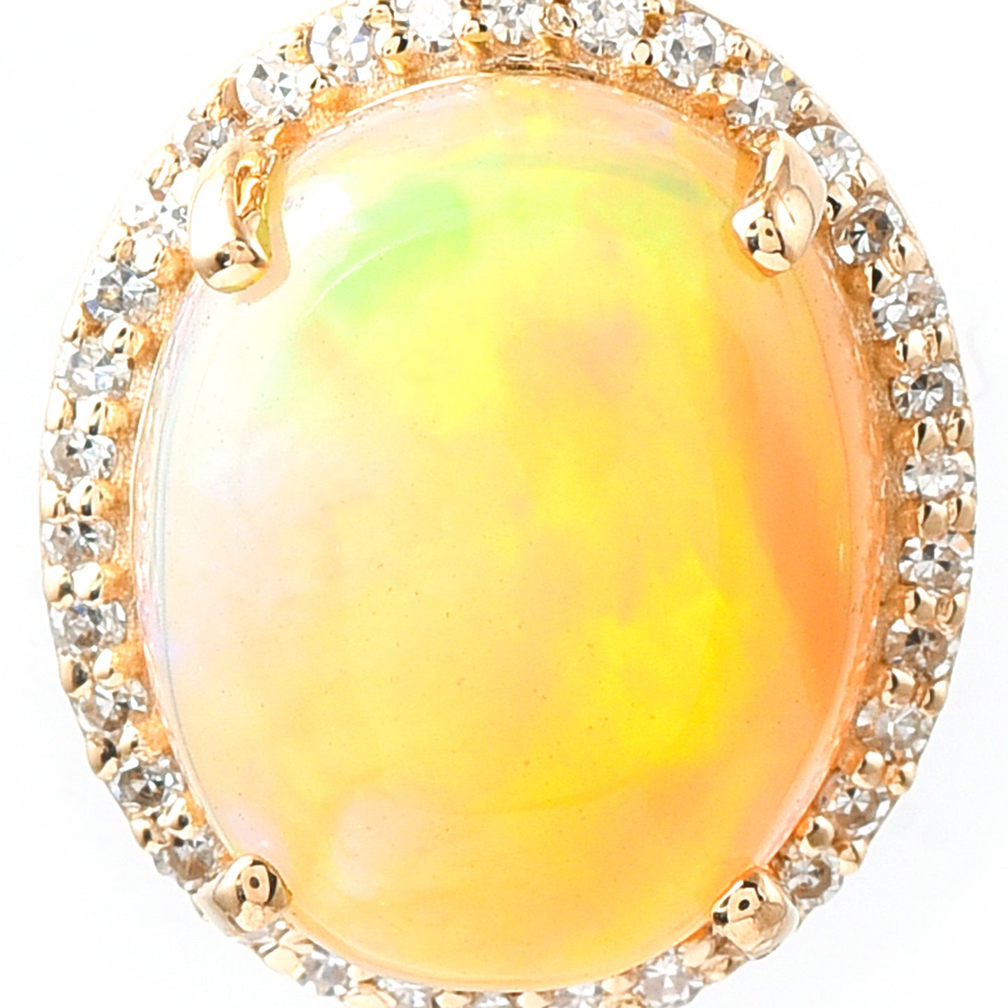 2.42 Ct Oval Opal 14K Gold Pendant