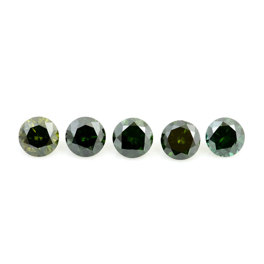 0.55 Green Diamond Round Loose Gemstone
