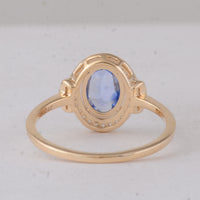 1.13 Ct Oval Sapphire 9K Gold Ring