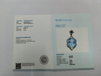3.07 Ct Oval Mixed Cut Natural Aquamarine 14K Gold Pendant