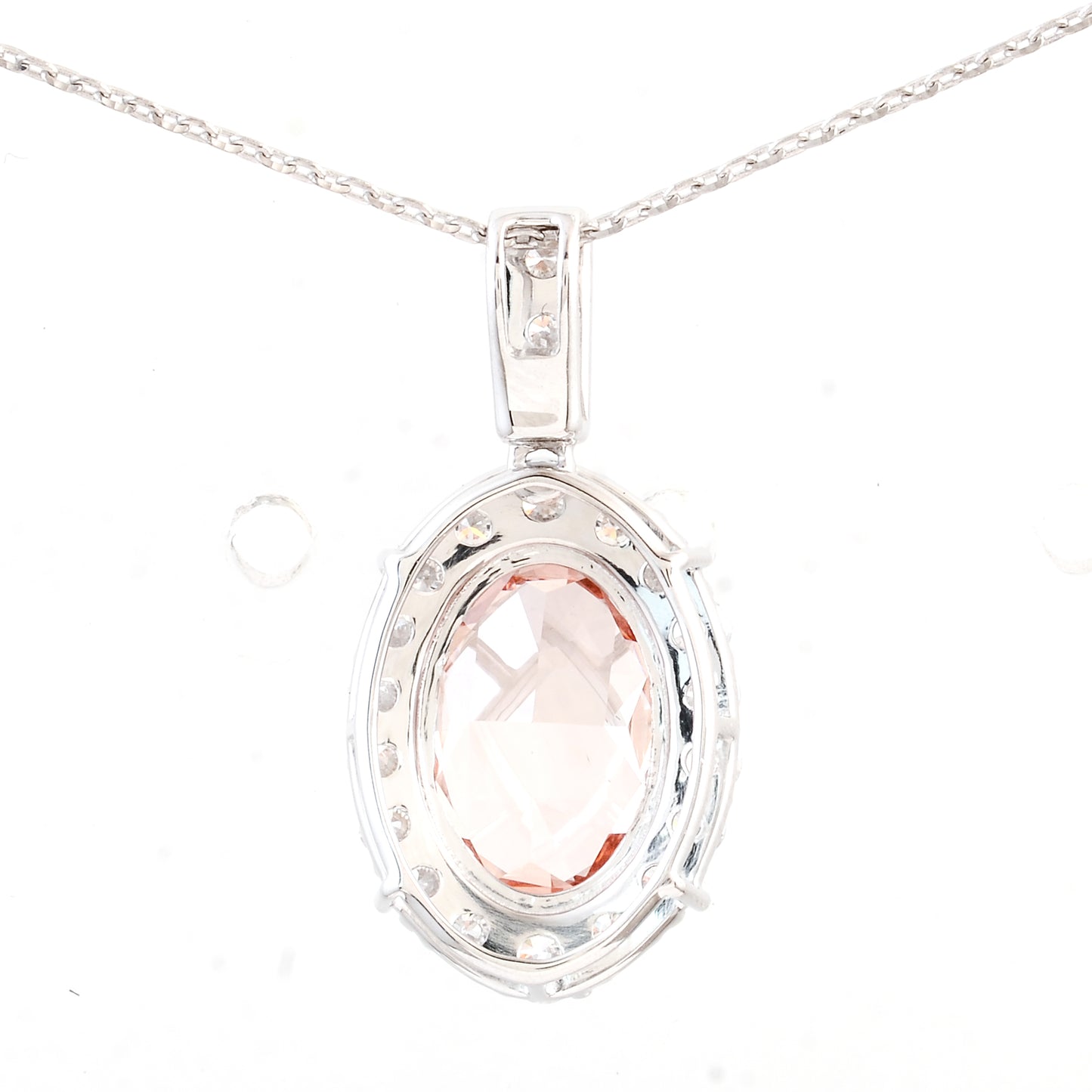 3.71 Carats Pink Lab Grown Diamond 14K Gold Pendant