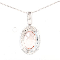 3.71 Carats Pink Lab Grown Diamond 14K Gold Pendant