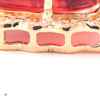 6.56 Ct Fancy Cabochon Cut Natural Tourmaline 14K Gold Pendant