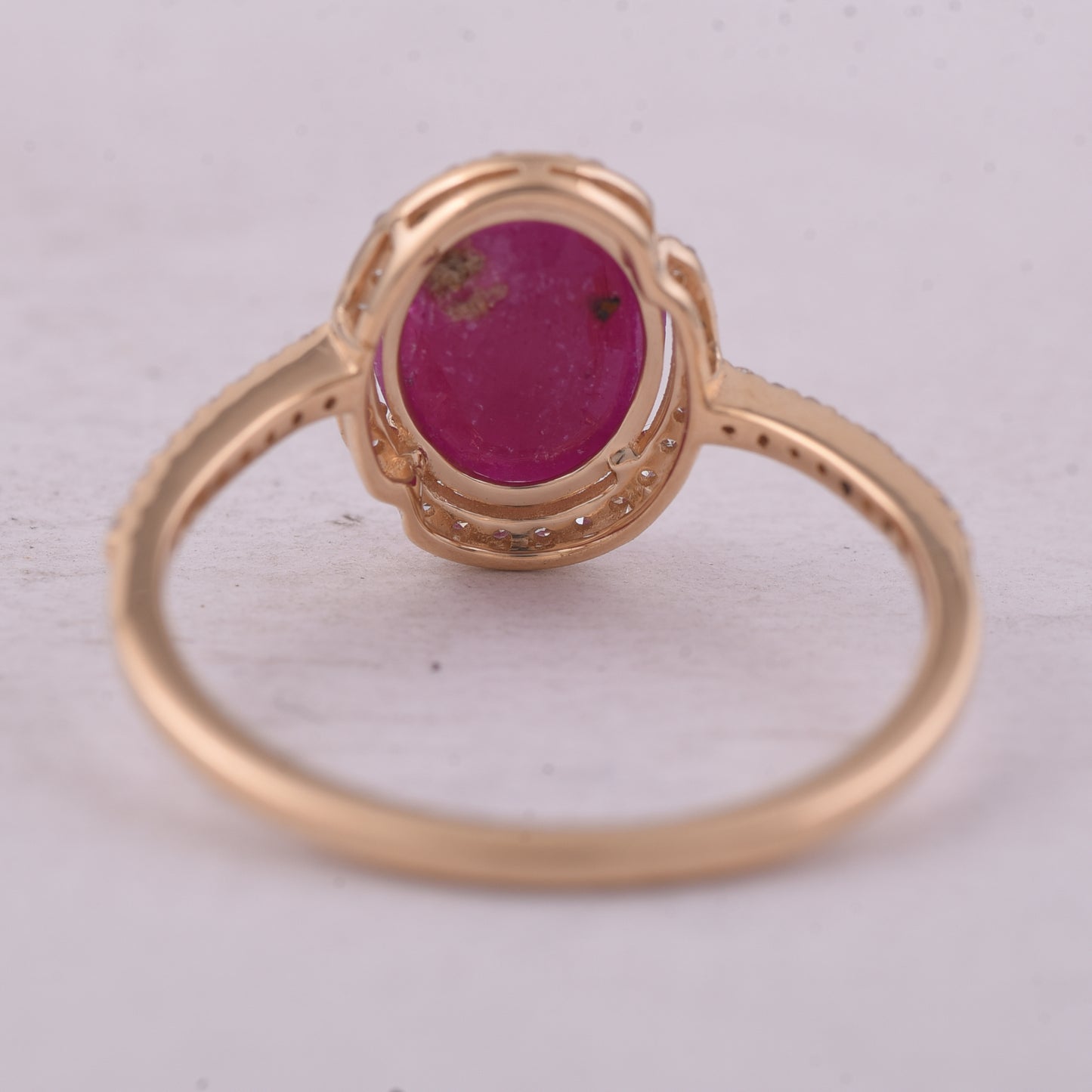 1.90 Ct Oval Mixed Cut Natural Ruby 14K Gold Ring