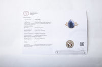 7.02 Ct Pear Mixed Cut Natural Corundum Sapphire 14K Gold Ring