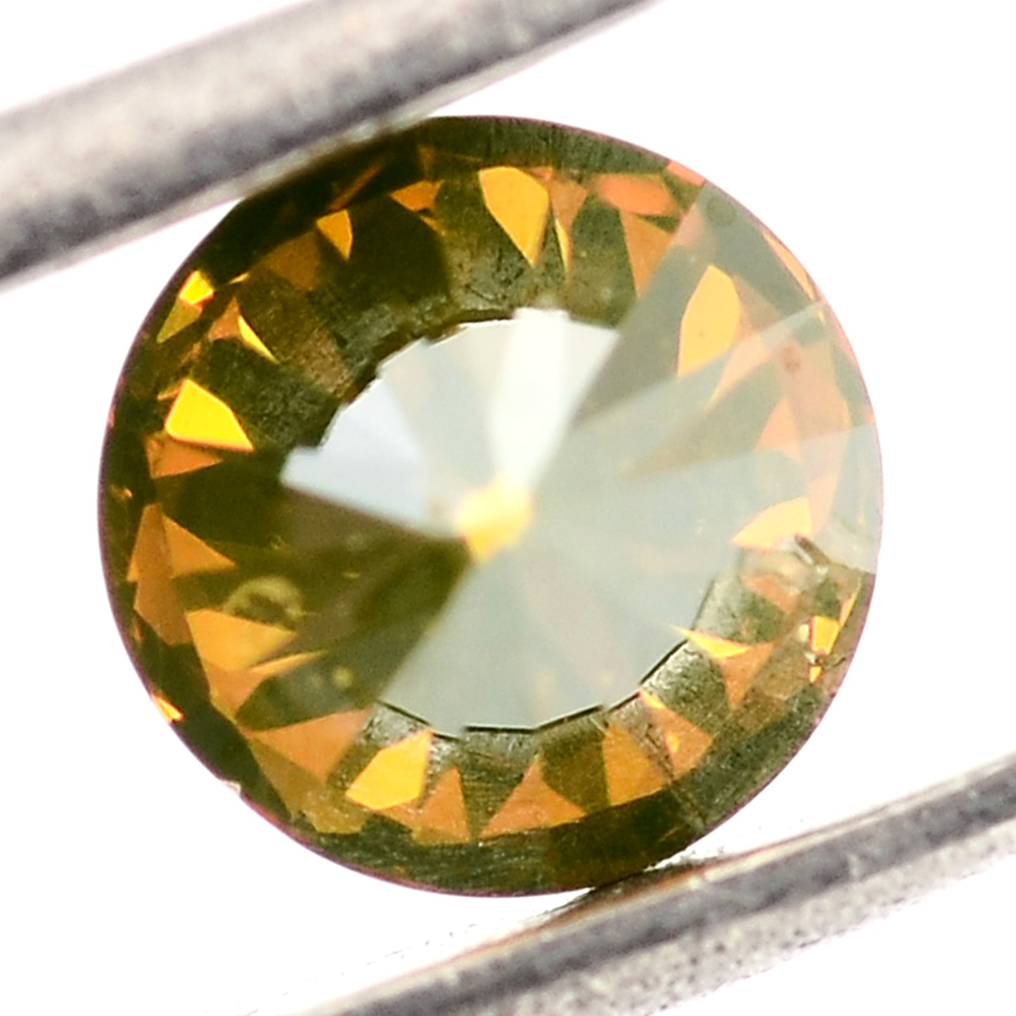 0.54 Red Diamond Round Loose Gemstone