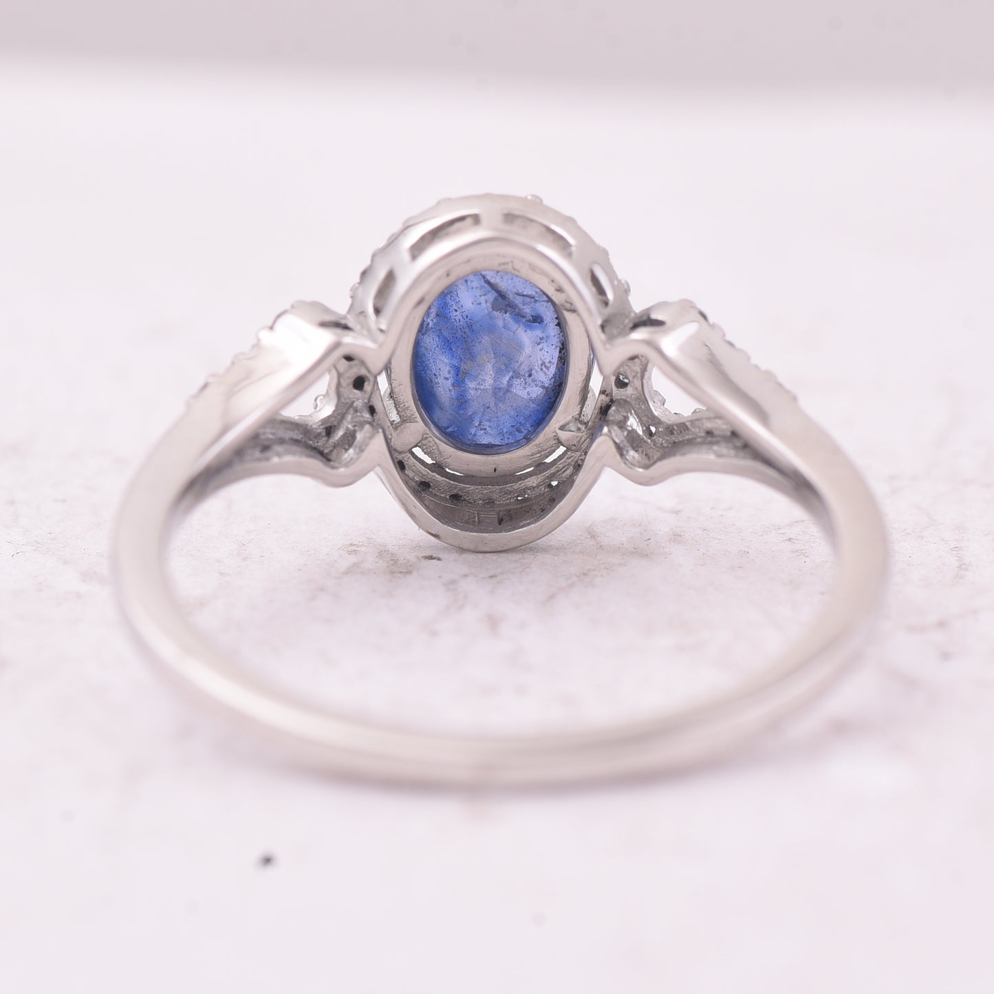 1.39 Ct Oval Mixed Cut Natural Sapphire 950 Platinum Ring
