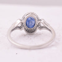 1.39 Ct Oval Mixed Cut Natural Sapphire 950 Platinum Ring