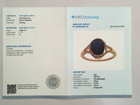 2.79 Ct Oval Mixed Cut Natural Sapphire 14K Gold Ring