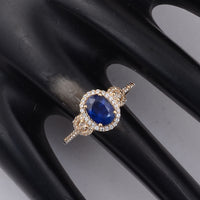 1.80 Ct Oval Sapphire 9K Gold Ring