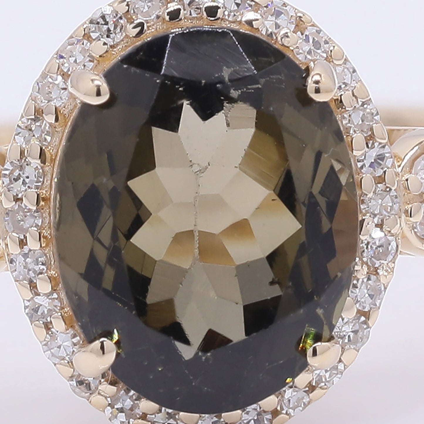 2.34 Ct Oval Mixed Cut Natural Tourmaline 14K Gold Ring