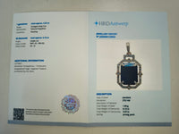 3.69 Ct Octagon Natural Sapphire 14K Gold Pendant