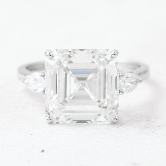 7.77 Ct Asscher Lab Grown Diamond 950 Platinum Ring