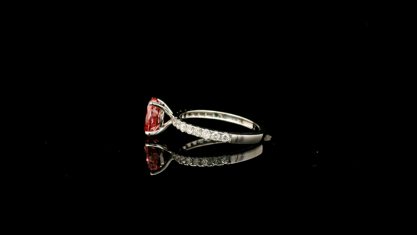 1.88 Carats Pink Lab Grown Diamond 14K Gold Ring