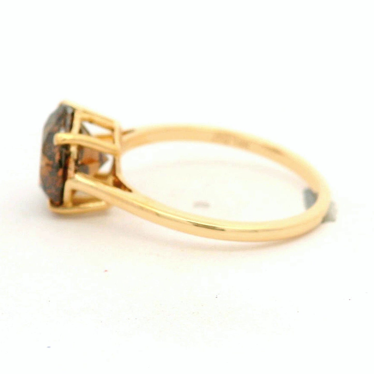 3.02 Ct Round Brown Diamond 14K Gold Ring