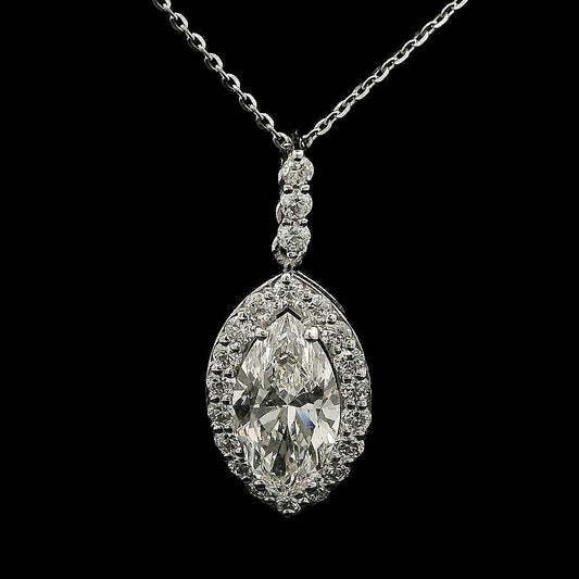 2.49 Carats Lab Grown Diamond 14K Gold Pendant