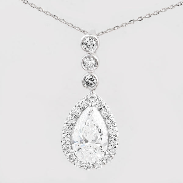2.53 Carats Lab Grown Diamond 14K Gold Pendant