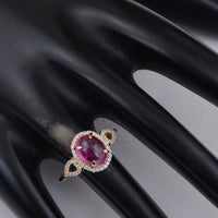 2.52 Ct Oval Tourmaline 9K Gold Ring