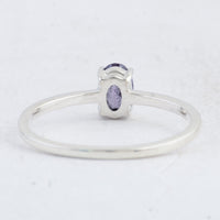 0.41 Ct Oval Amethyst 925 Sterling Silver Ring