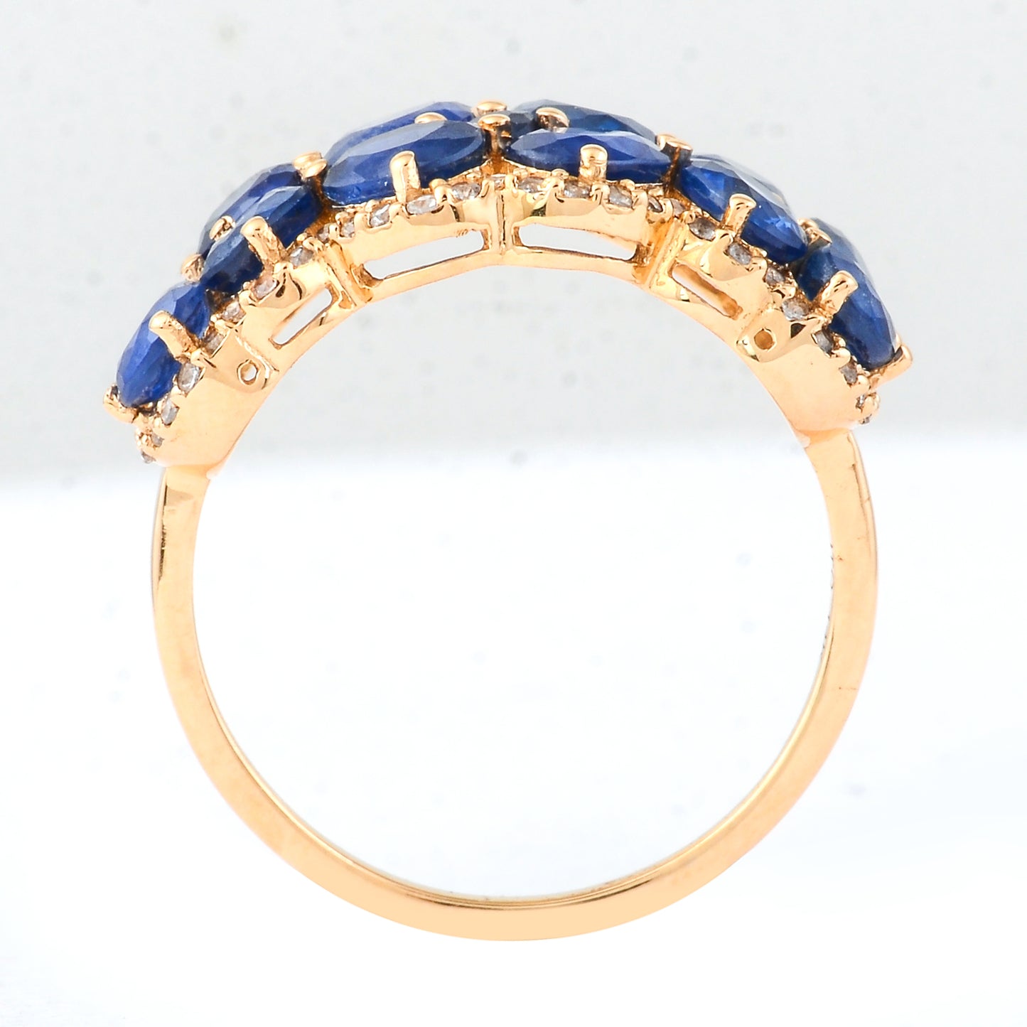 4.25 Ct Oval Sapphire 14K Gold Ring