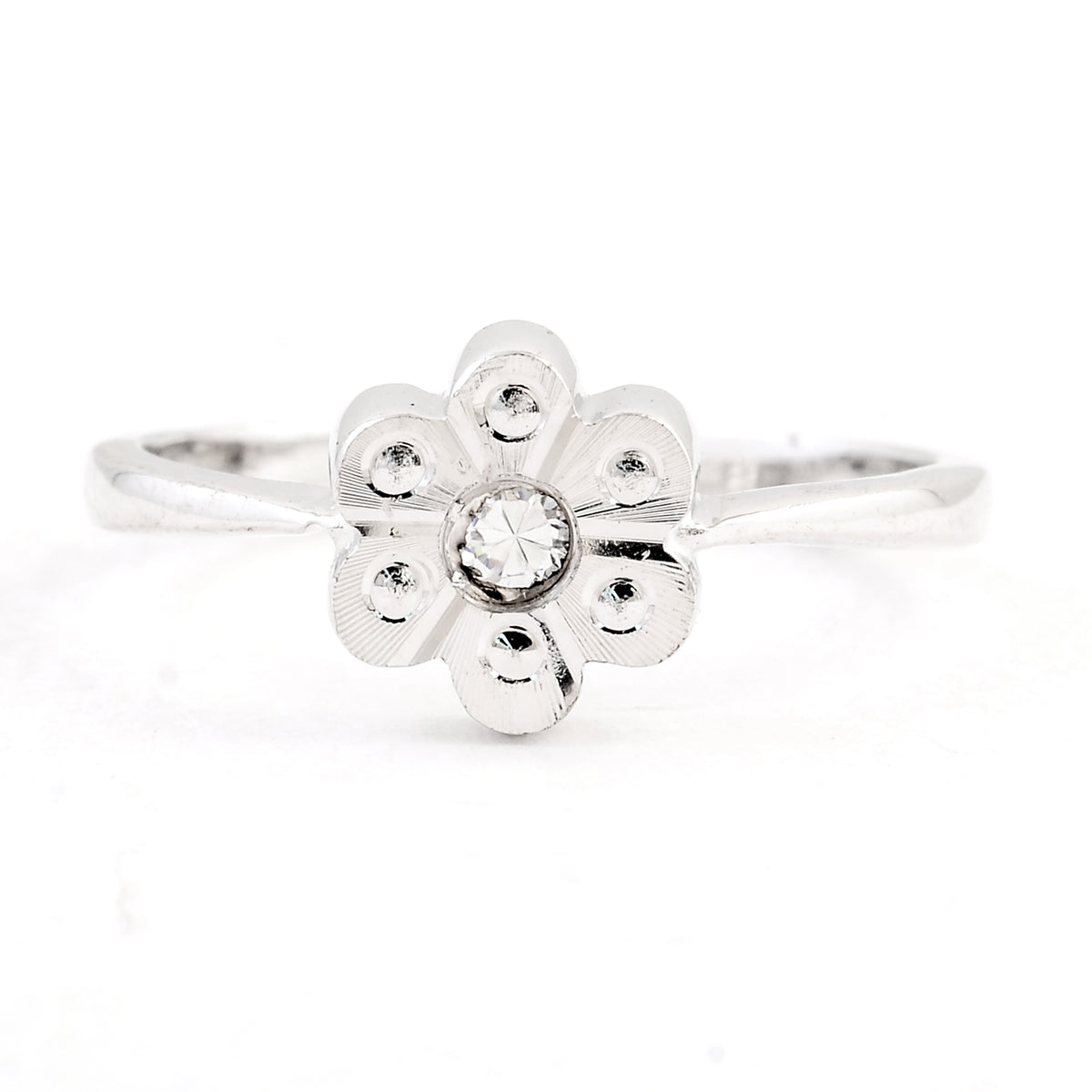 0.00 Ct Plain 925 Sterling Silver Ring