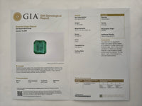 18.99 Ct Octagonal Step Cut Natural Beryl Emerald 18K Gold Ring