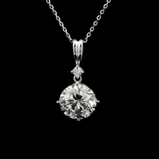 2.74 Carats Lab Grown Diamond 14K Gold Pendant