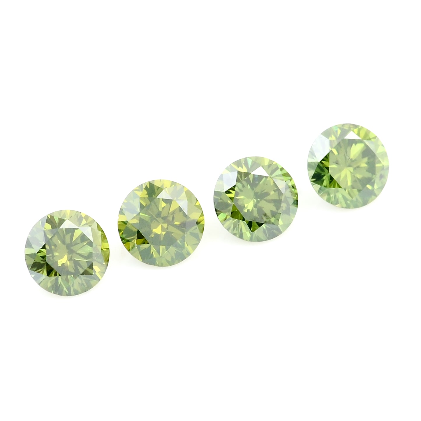 0.72 Green Diamond Round Loose Gemstone