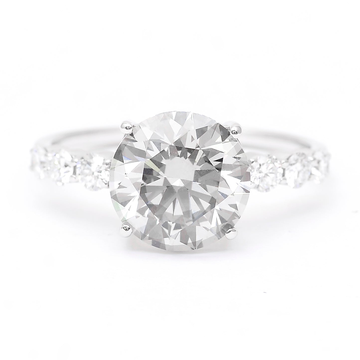 3.38 Carats Lab Grown Diamond 14K Gold Ring