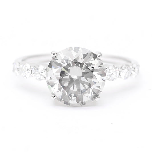 3.38 Carats Lab Grown Diamond 14K Gold Ring