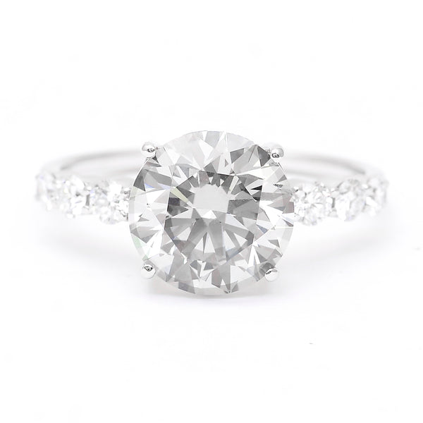 3.38 Carats Lab Grown Diamond 14K Gold Ring