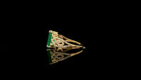 2.83 Ct Octagon Natural Emerald 14K Gold Ring