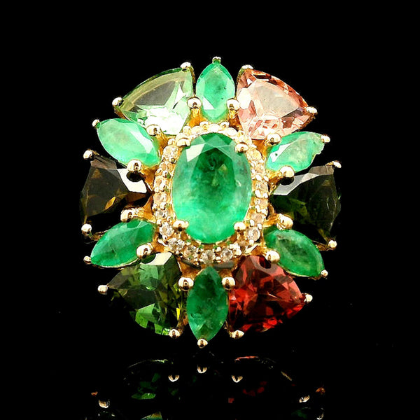 5.15 Ct Oval Emerald 14K Gold Ring