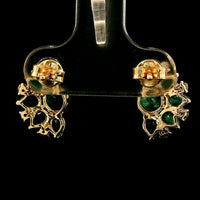 2.31 Ct Round Emerald 14K Gold Earrings