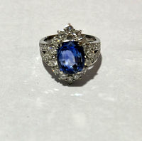 4.47 ct Natural Sapphire 950 Platinum ring