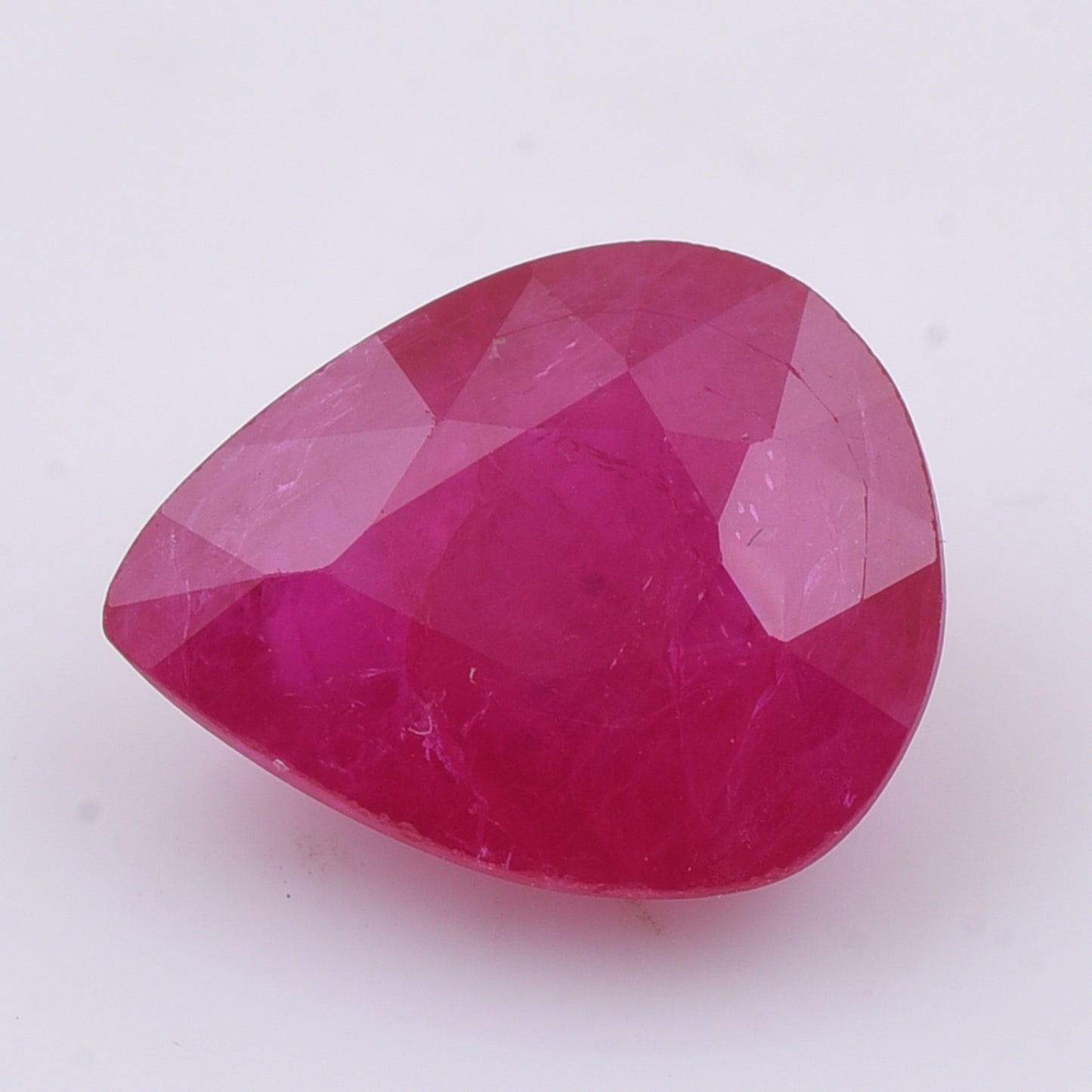 1.7 Natural Corundum Ruby Pear Mixed Cut Gemstone