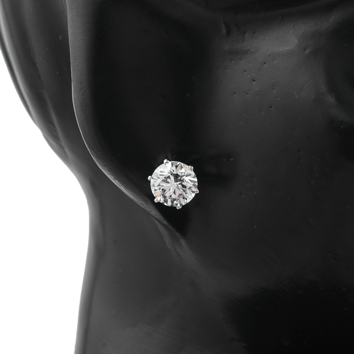 3.10 Carats Lab Grown Diamond 14K Gold Earrings