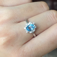 Blue Topaz 925 Sterling Silver Ring